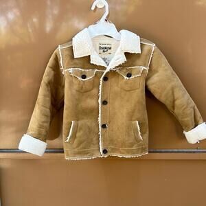 OshKosh B'gosh Toddler Sherpa Lined Faux Suede Jacket Size 5